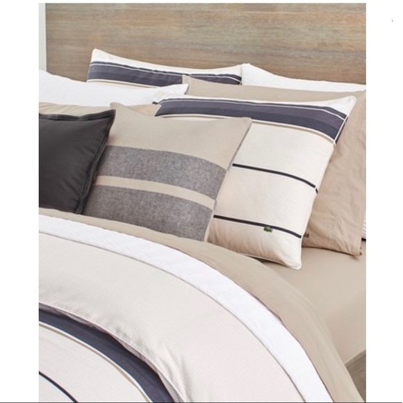 NIB Lacosté Avoriaz Taupe 3PC Duvet Set - Picture 4 of 7